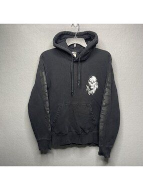 Star Wars Uniqlo UT Chewbacca Graphic Hoodie Sweatshirt Small Black